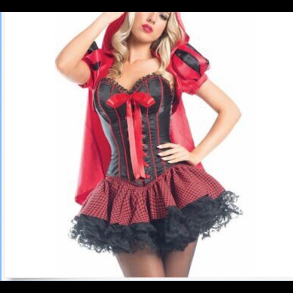 BE WICKED corset red riding hood costume